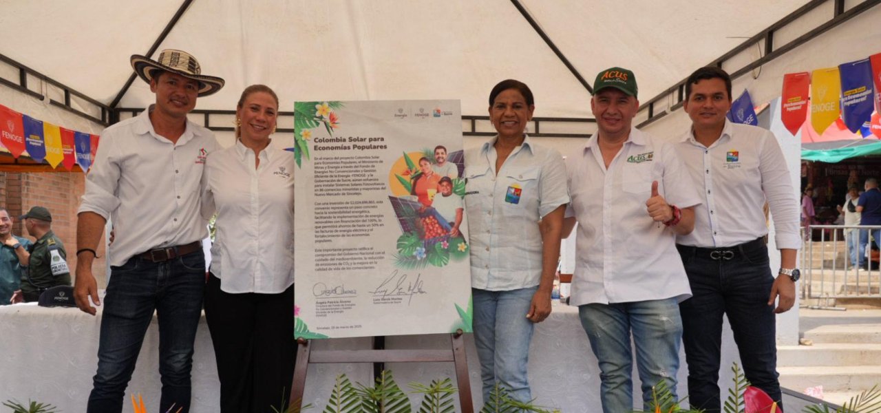 Gobierno Nacional beneficia con una reducción mayor al 50% los costos de la energía en el Nuevo Mercado de Sincelejo