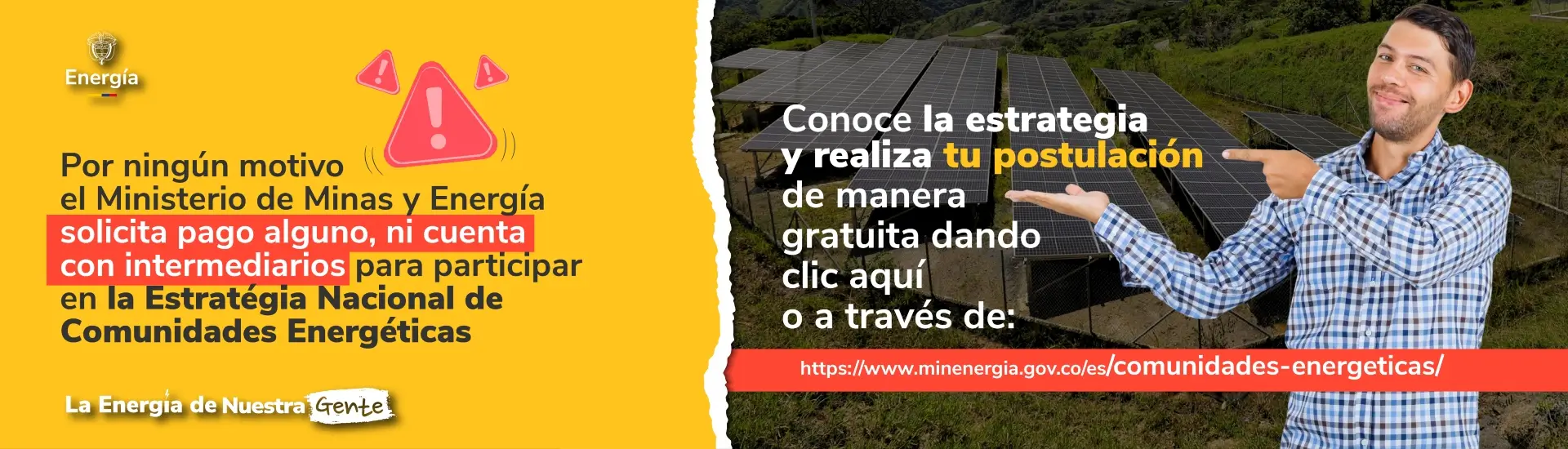 Enlace a la sección de Comunidades Energéticas del Ministerio de Minas y Energía